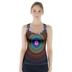 Artskop Kaleidoscope Pattern Ornamen Mantra Racer Back Sports Top by Amaryn4rt