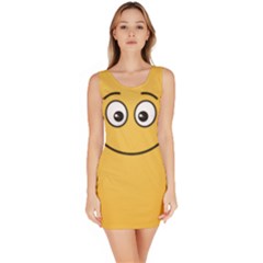 Smiling Face With Open Eyes Sleeveless Bodycon Dress by sifis