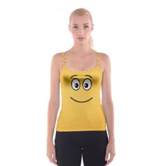 Smiling Face With Open Eyes Spaghetti Strap Top by sifis