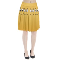 Smiling Face With Open Eyes Pleated Skirt by sifis