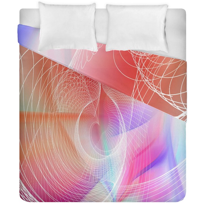 Background Nebulous Fog Rings Duvet Cover Double Side (California King Size)