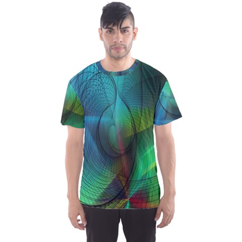 Background Nebulous Fog Rings Men s Sport Mesh Tee by Amaryn4rt