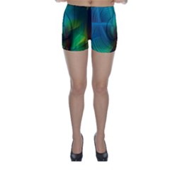 Background Nebulous Fog Rings Skinny Shorts