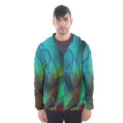 Background Nebulous Fog Rings Hooded Wind Breaker (men) by Amaryn4rt