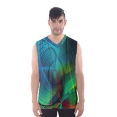 Background Nebulous Fog Rings Men s Basketball Tank Top by Amaryn4rt