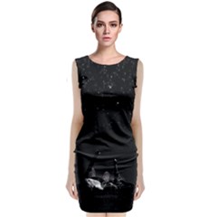 Frontline Midnight View Sleeveless Velvet Midi Dress by FrontlineS