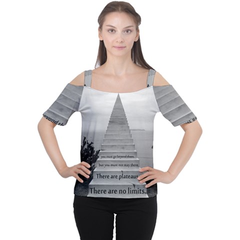 Steps To Success Follow Women s Cutout Shoulder Tee by FrontlineS