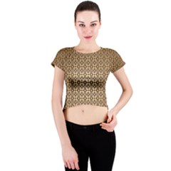 Background Seamless Repetition Crew Neck Crop Top