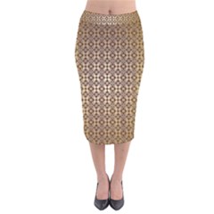 Background Seamless Repetition Velvet Midi Pencil Skirt