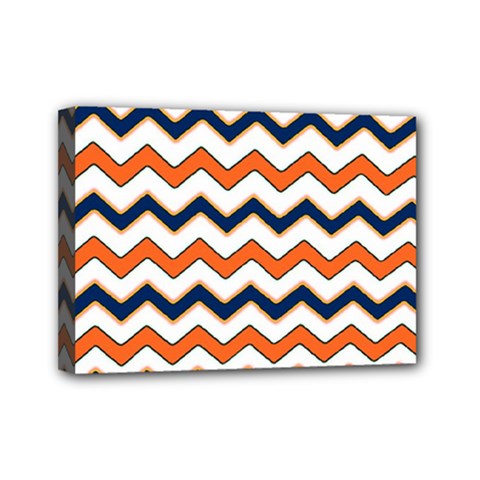 Chevron Party Pattern Stripes Mini Canvas 7  X 5 