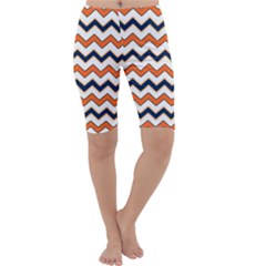 Chevron Party Pattern Stripes Cropped Leggings 