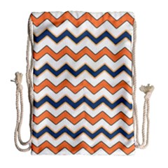 Chevron Party Pattern Stripes Drawstring Bag (large)