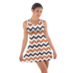 Chevron Party Pattern Stripes Cotton Racerback Dress by Amaryn4rt