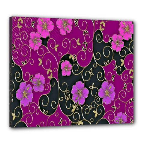 Floral Pattern Background Canvas 24  X 20 