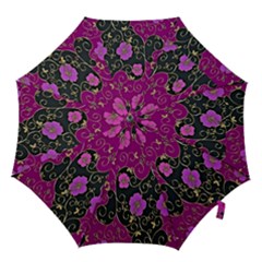 Floral Pattern Background Hook Handle Umbrellas (small)