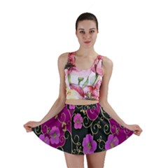 Floral Pattern Background Mini Skirt