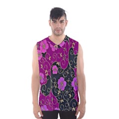 Floral Pattern Background Men s Basketball Tank Top