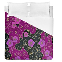 Floral Pattern Background Duvet Cover (queen Size)