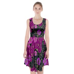 Floral Pattern Background Racerback Midi Dress