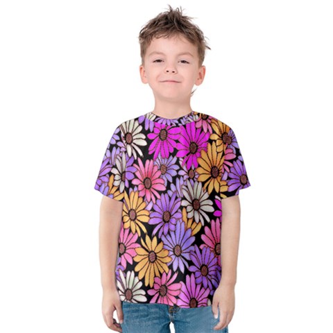 Floral Pattern Kids  Cotton Tee by Amaryn4rt