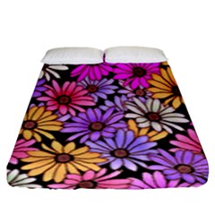 Floral Pattern Fitted Sheet (king Size)