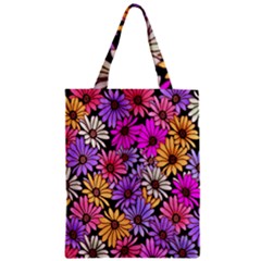 Floral Pattern Zipper Classic Tote Bag