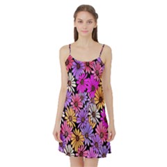 Floral Pattern Satin Night Slip