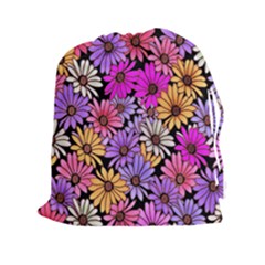 Floral Pattern Drawstring Pouches (xxl) by Amaryn4rt