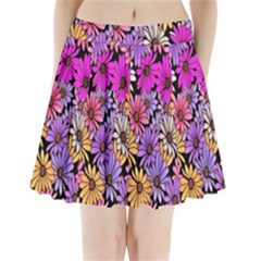 Floral Pattern Pleated Mini Skirt