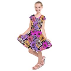 Floral Pattern Kids  Short Sleeve Dress