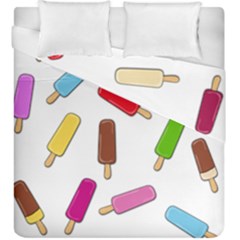 Ice Cream Pattern Duvet Cover Double Side (king Size) by Valentinaart