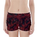 Fractal Red Black Glossy Pattern Decorative Boyleg Bikini Wrap Bottoms View1