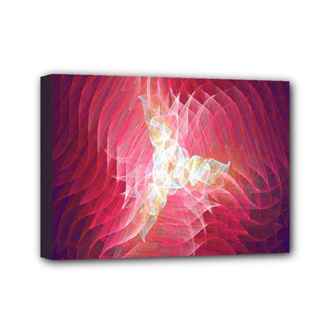 Fractal Red Sample Abstract Pattern Background Mini Canvas 7  X 5  by Amaryn4rt