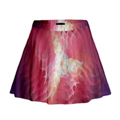 Fractal Red Sample Abstract Pattern Background Mini Flare Skirt