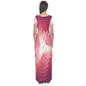 Fractal Red Sample Abstract Pattern Background Short Sleeve Maxi Dress View2