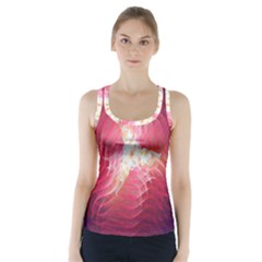 Fractal Red Sample Abstract Pattern Background Racer Back Sports Top