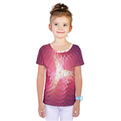 Fractal Red Sample Abstract Pattern Background Kids  One Piece Tee