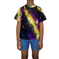 Galaxy Deep Space Space Universe Stars Nebula Kids  Short Sleeve Swimwear