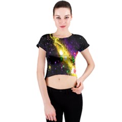 Galaxy Deep Space Space Universe Stars Nebula Crew Neck Crop Top