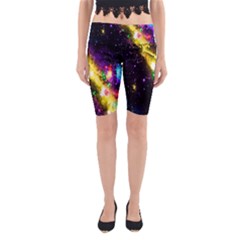 Galaxy Deep Space Space Universe Stars Nebula Yoga Cropped Leggings by Amaryn4rt