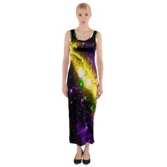 Galaxy Deep Space Space Universe Stars Nebula Fitted Maxi Dress by Amaryn4rt