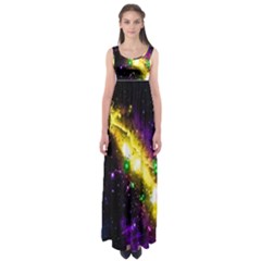 Galaxy Deep Space Space Universe Stars Nebula Empire Waist Maxi Dress by Amaryn4rt