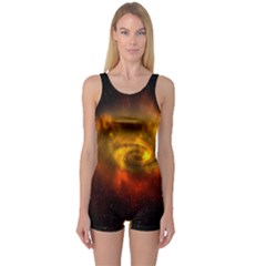 Galaxy Nebula Space Cosmos Universe Fantasy One Piece Boyleg Swimsuit