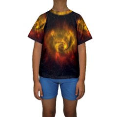 Galaxy Nebula Space Cosmos Universe Fantasy Kids  Short Sleeve Swimwear