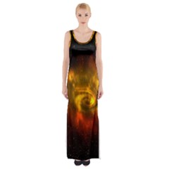 Galaxy Nebula Space Cosmos Universe Fantasy Maxi Thigh Split Dress