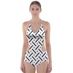 Geometric Pattern Cut-out One Piece Swimsuit