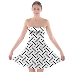 Geometric Pattern Strapless Bra Top Dress