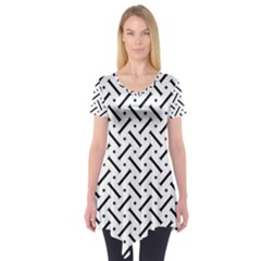 Geometric Pattern Short Sleeve Tunic 