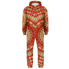 Gold And Red Mandala Hooded Jumpsuit (men) 