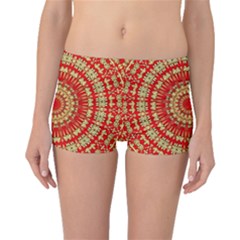 Gold And Red Mandala Boyleg Bikini Bottoms